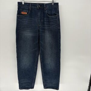 Vintage Empyre Y2K Loose Fit Embroidered Jeans Hip Hop Baggy Skate Dog Men 30X28